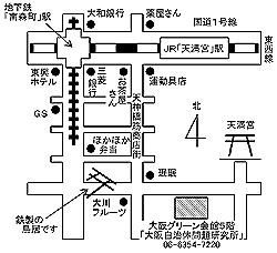 最寄の駅からの地図